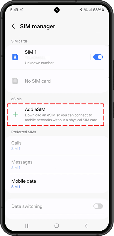 Add eSIM