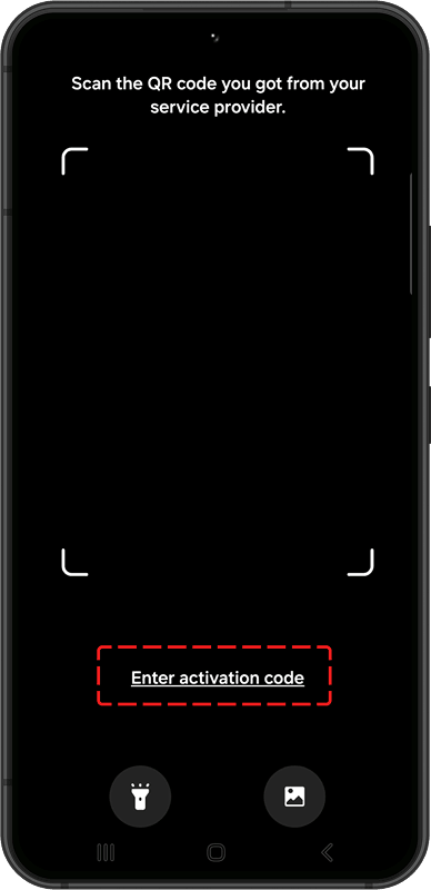 Manual activation