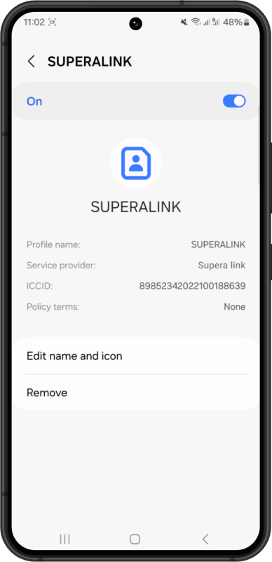Modify eSIM label #2